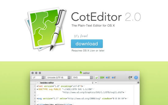 text editor for mac os x